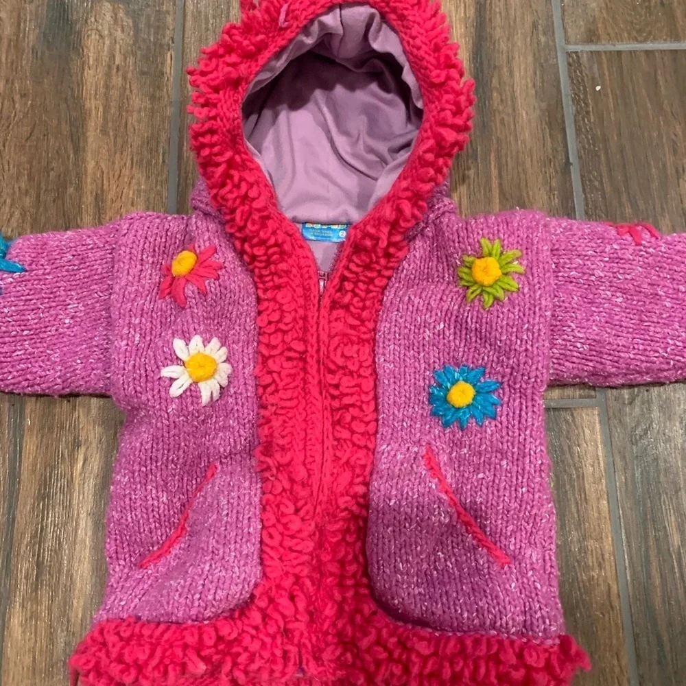 Kids Girls Pink 2T Handmade Norskwear Jacket - Picture 2 of 7
